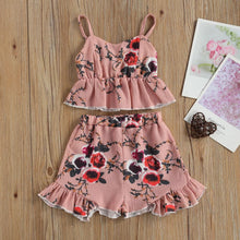 Load image into Gallery viewer, 2 piece floral ruffle high waist - Baby One Baby Two
