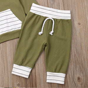 Striped Hoodie and Jogger set - Baby One Baby Two