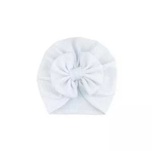 BABY ONE BABY TWO Baby Girl Turban Bonnet with Bow.