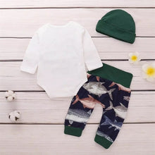 Load image into Gallery viewer, Baby and Toddler Boy Fishing Buddy Bodysuit, Pant, and Hat 3-piece Set.
