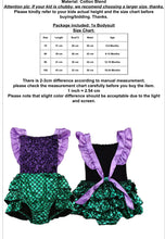 Load image into Gallery viewer, Sequin Ruffle Mermaid Romper - Baby One Baby Two
