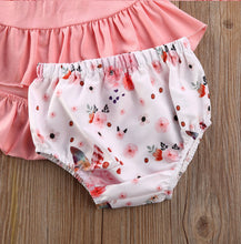 Load image into Gallery viewer, BABY ONE BABY TWO Baby and Toddler Girl Loose Ruffle Floral 3-Piece Set.
