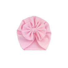 Load image into Gallery viewer, BABY ONE BABY TWO Baby Girl Turban Bonnet with Bow.
