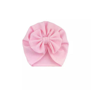 BABY ONE BABY TWO Baby Girl Turban Bonnet with Bow.