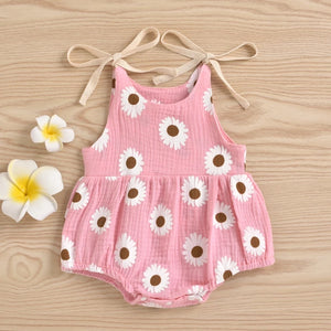 Darling Daisy Spaghetti-Strap Romper - Baby One Baby Two