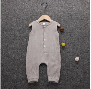 Lightweight button-down romper - Baby One Baby Two