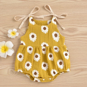 Darling Daisy Spaghetti-Strap Romper - Baby One Baby Two