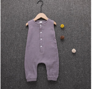 Lightweight button-down romper - Baby One Baby Two