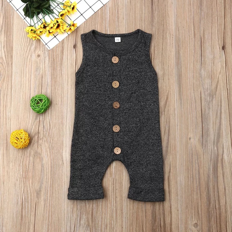 Baby Button-down Romper - Baby One Baby Two