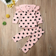 Load image into Gallery viewer, In Love with Pink 2-piece Sweatshirt with pants - Baby One Baby Two
