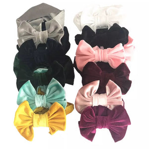 Baby and Toddler Girl Big Bow Velvet Headband.