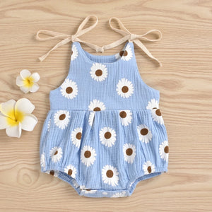 Darling Daisy Spaghetti-Strap Romper - Baby One Baby Two