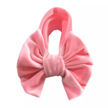 Load image into Gallery viewer, Baby and Toddler Girl Big Bow Velvet Headband.
