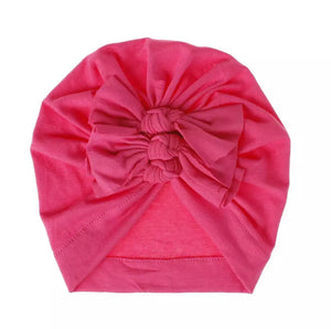 Baby and Toddler Girl Triple-BowTurban Bonnet.