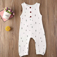 Load image into Gallery viewer, BABY ONE BABY TWO Unisex Baby Linen and Cotton Print Romper.
