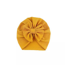 Load image into Gallery viewer, BABY ONE BABY TWO Baby Girl Turban Bonnet with Bow.
